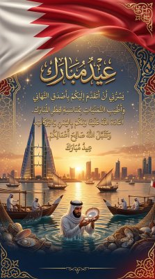 بطاقة عيد الفطر لدولة البحرين